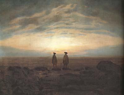 Caspar David Friedrich Two Men on the Beach in Moonlight (mk10) Sweden oil painting art